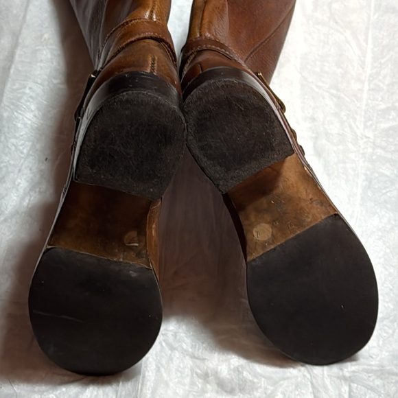 Arturo Chiang Felita Brown leather riding boots Sz 6 - Picture 8 of 11